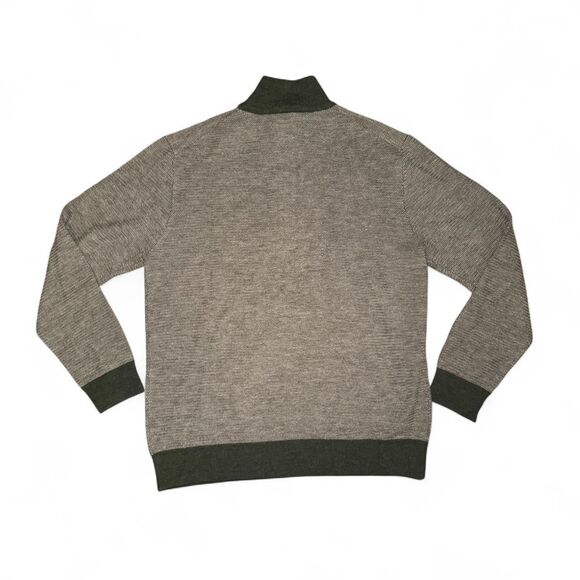 UNTUCKit Men’s Medium 100% Merino Wool Quarter Zip Sweater Belguerdo Jacquard - Picture 2 of 7